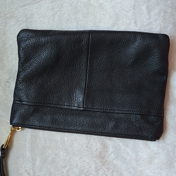 Aimee Kestenberg black leather wristlet clutch - Picture 6 of 10